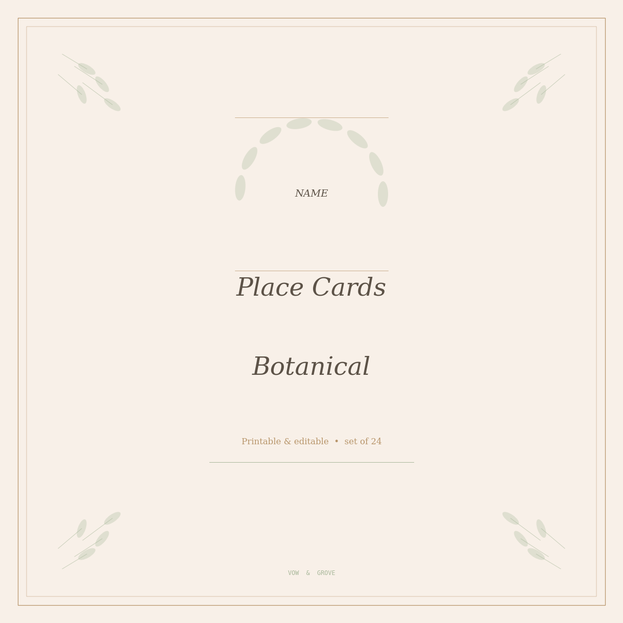 Botanical Place Cards (Set of 24)