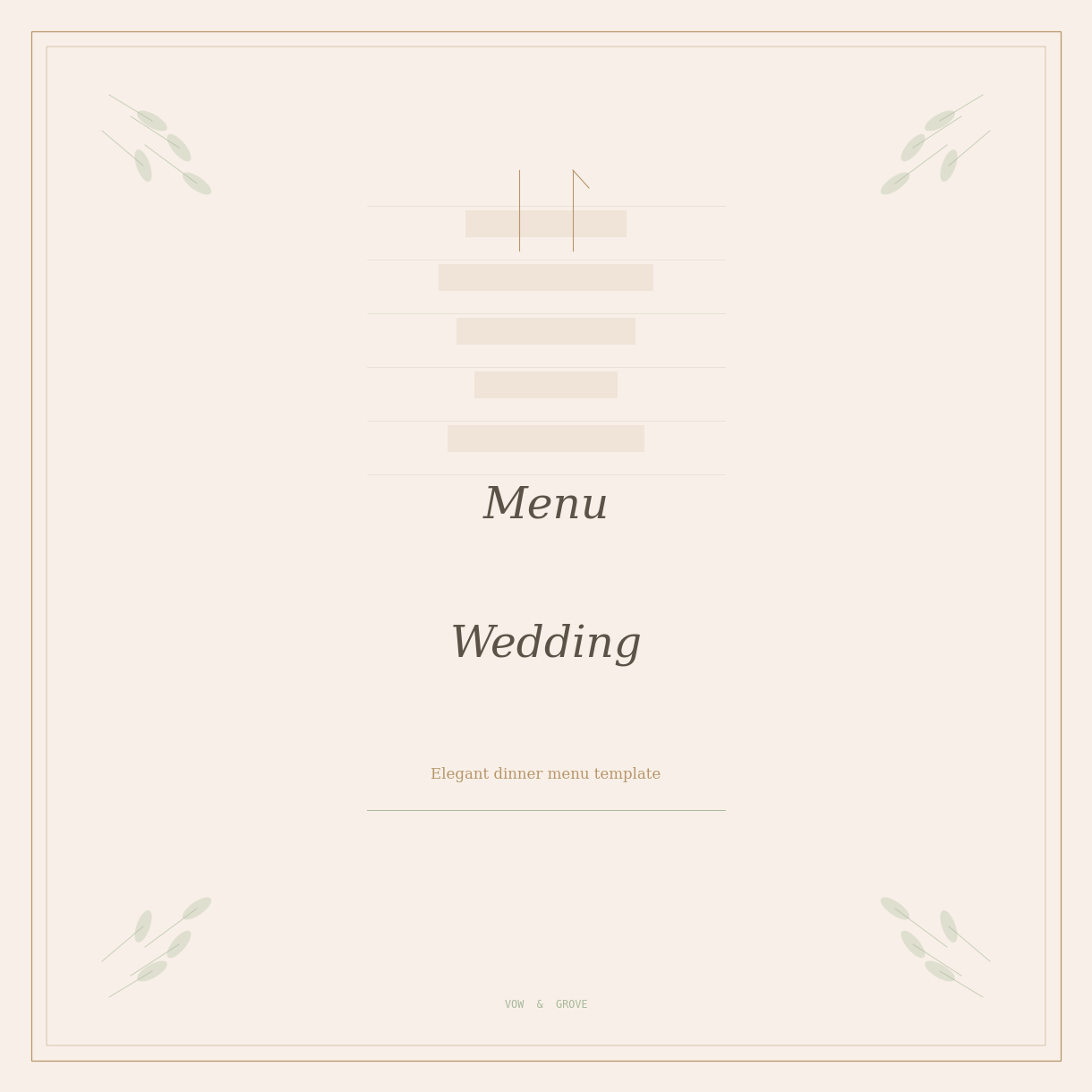 Wedding Menu Template